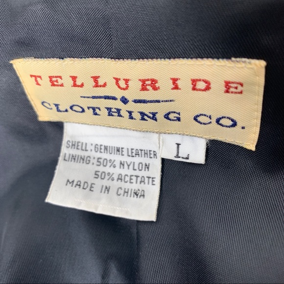 Telluride Black Leather Jacket Size Large - Picture 4 of 5